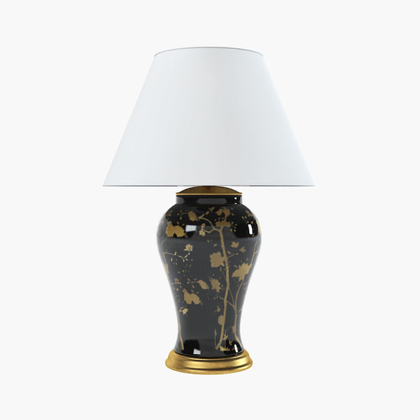 3d Model Ralph Lauren Gable 3d Model Ralph Lauren Gable, Ralph Lauren Table Lamp Gold And Black