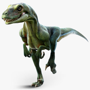 3d model velociraptor animation