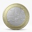 3d model euro coin