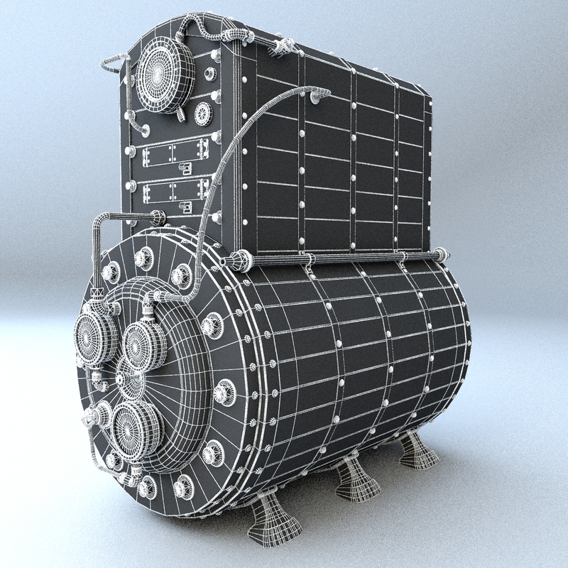 3d Steampunk Boiler Model