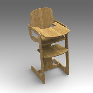 3d model of child chair