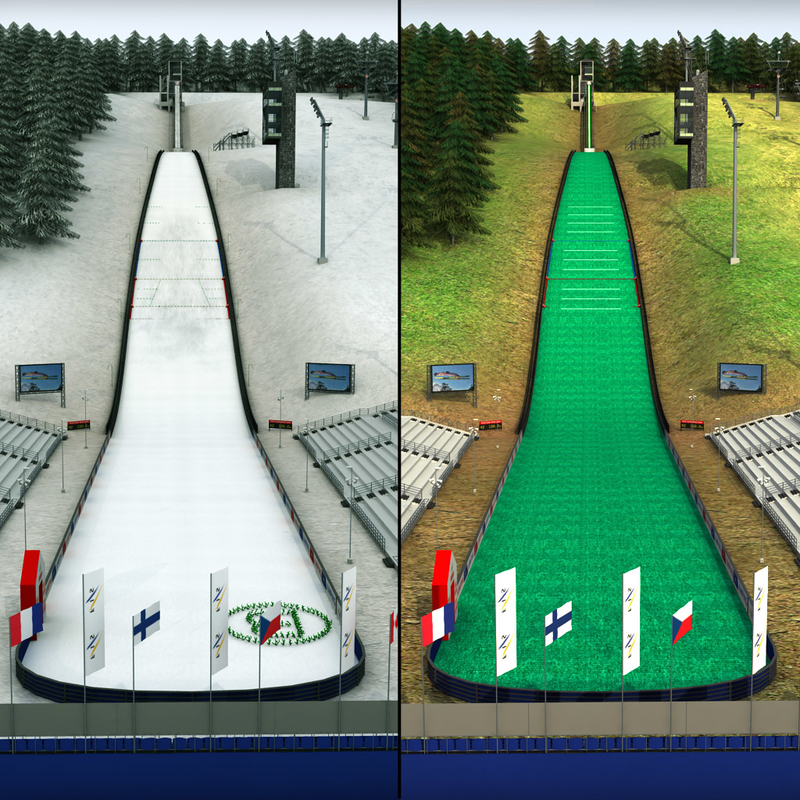 3d model ski jumping hill