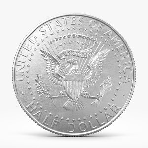 3d 50 cent coin