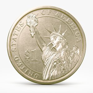 3d dollar coin