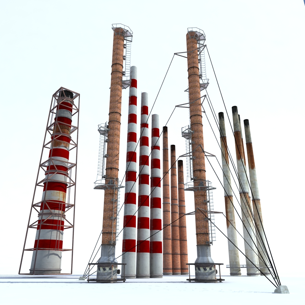 chimney modelled 3d model