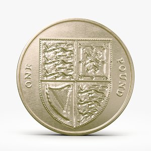 3d pound coin model