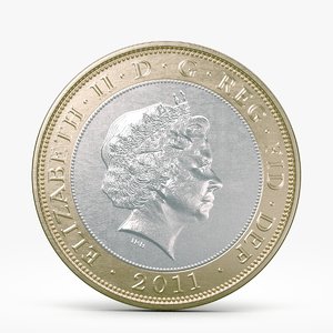 pounds coin 3d max