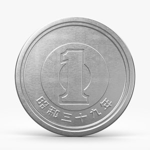 yen coin 3d c4d