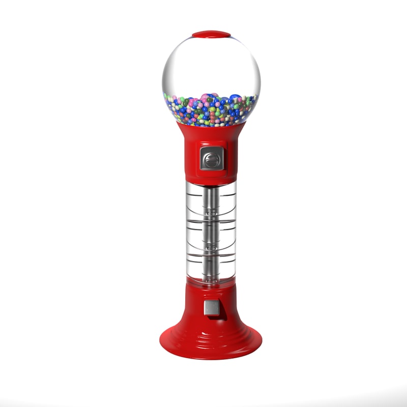 3d model tall gumball machine