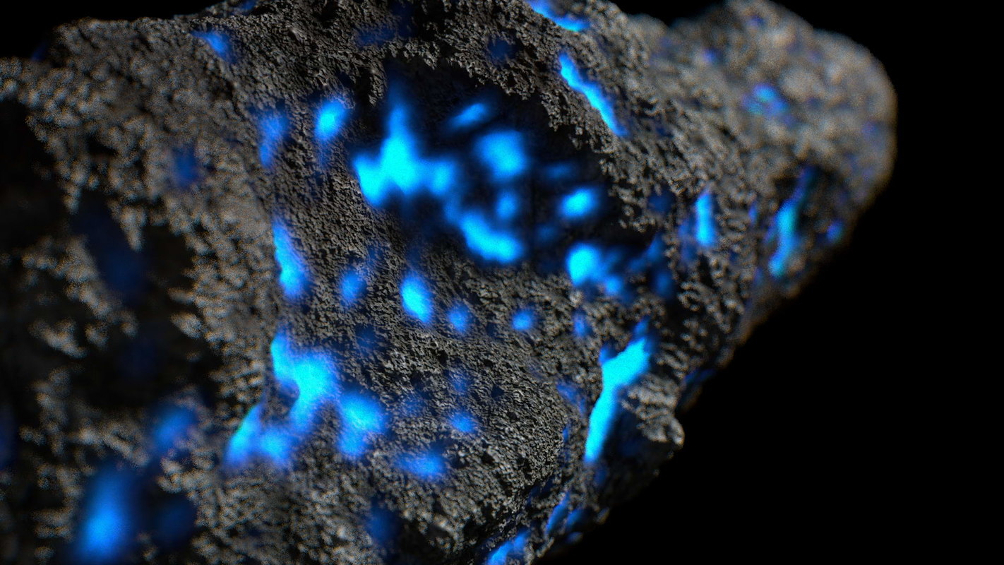 stone glowing 3d c4d