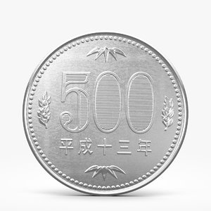 3d thousands yen coin