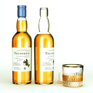 3d model talisker whiskey bottle