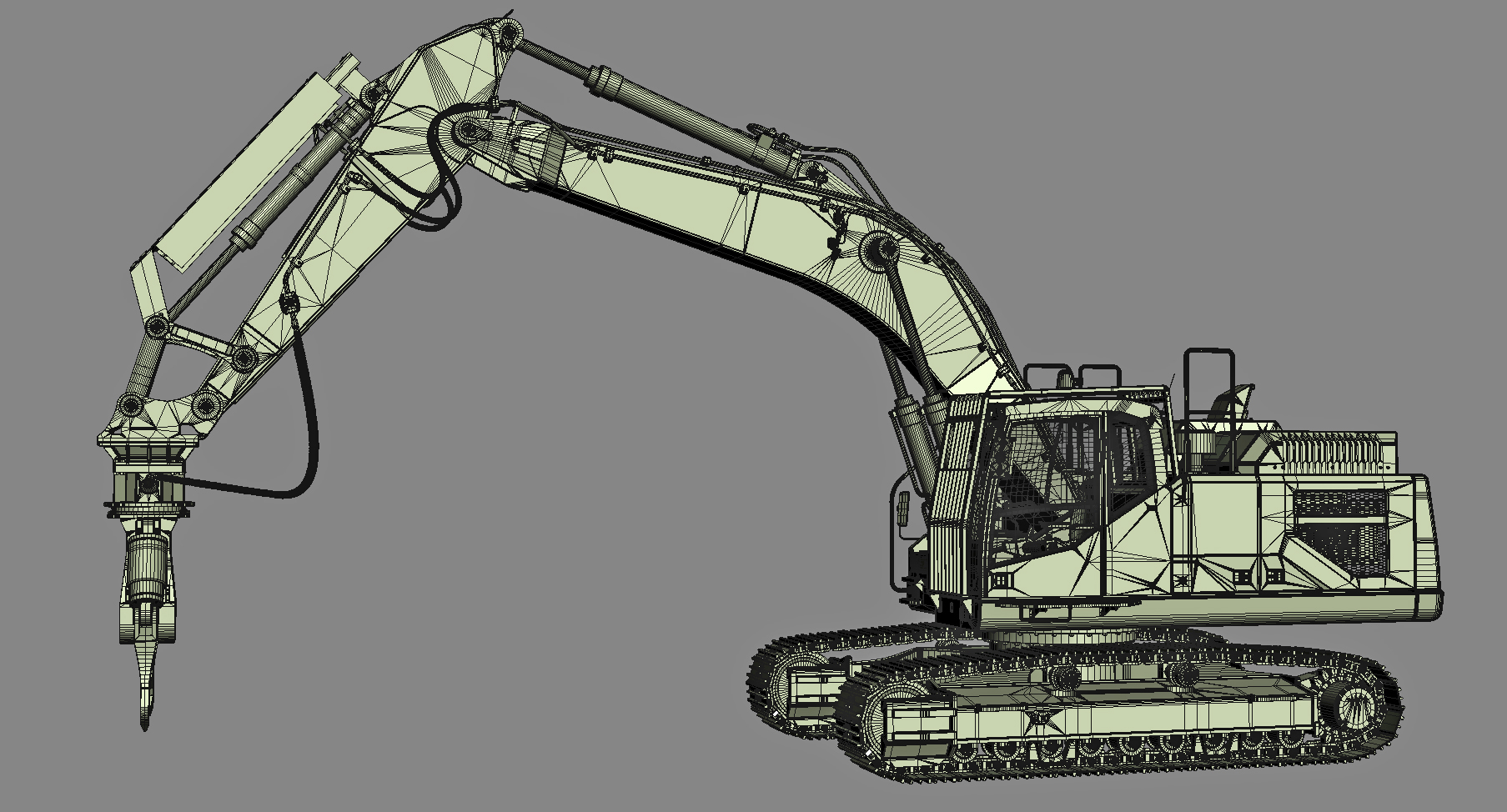 excavator demolition equipment c4d