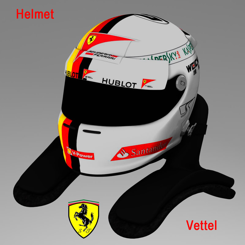 Sebastian Vettel Helmet 2015 3d 3ds