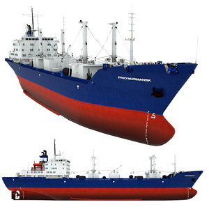 reefer vessel frio murmansk 3d model