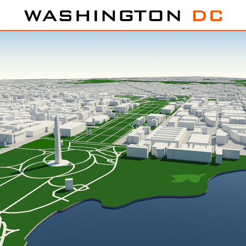 washington dc cityscape 3d max