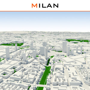 milan cityscape 3d max