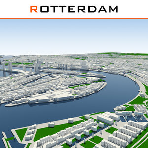 3dsmax rotterdam cityscape