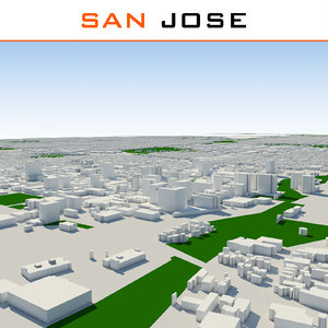 3d model san jose cityscape