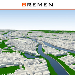 3d bremen cityscape