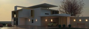 3d exterior residential villa model