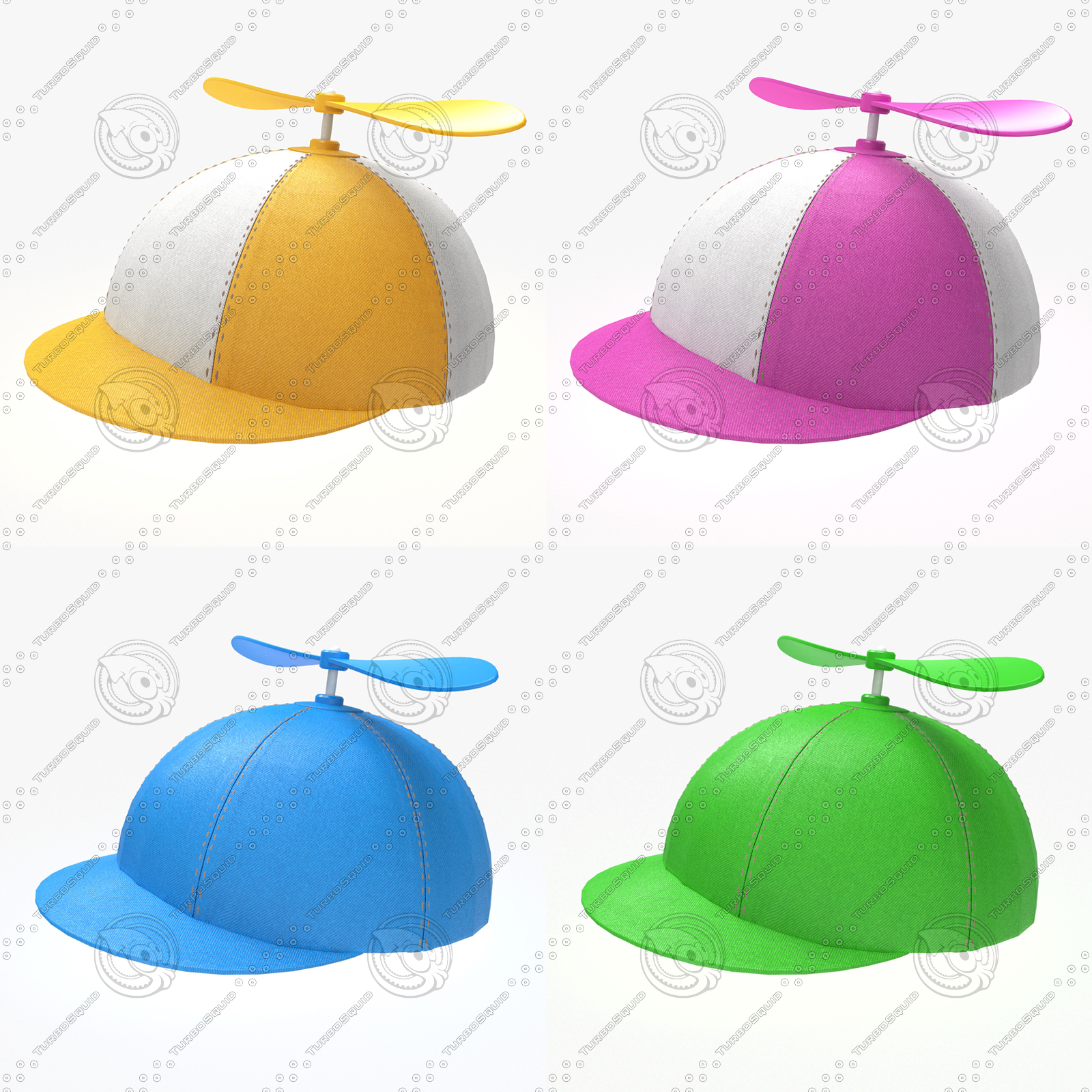 3d propeller hat model