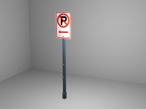 3ds max parking sign