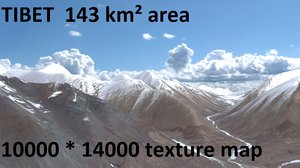 tibetan mountain landscape 3d ma