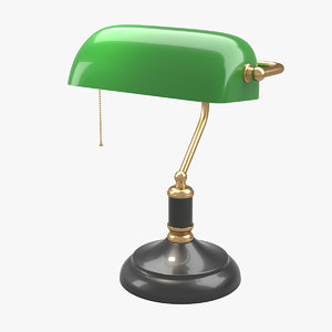 3d model bankers lamp