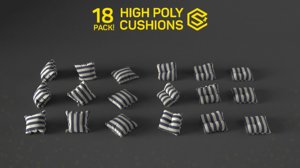 18 cushion pack 3d model