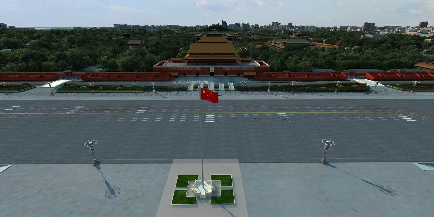 天安门广场和紫禁城3d模型