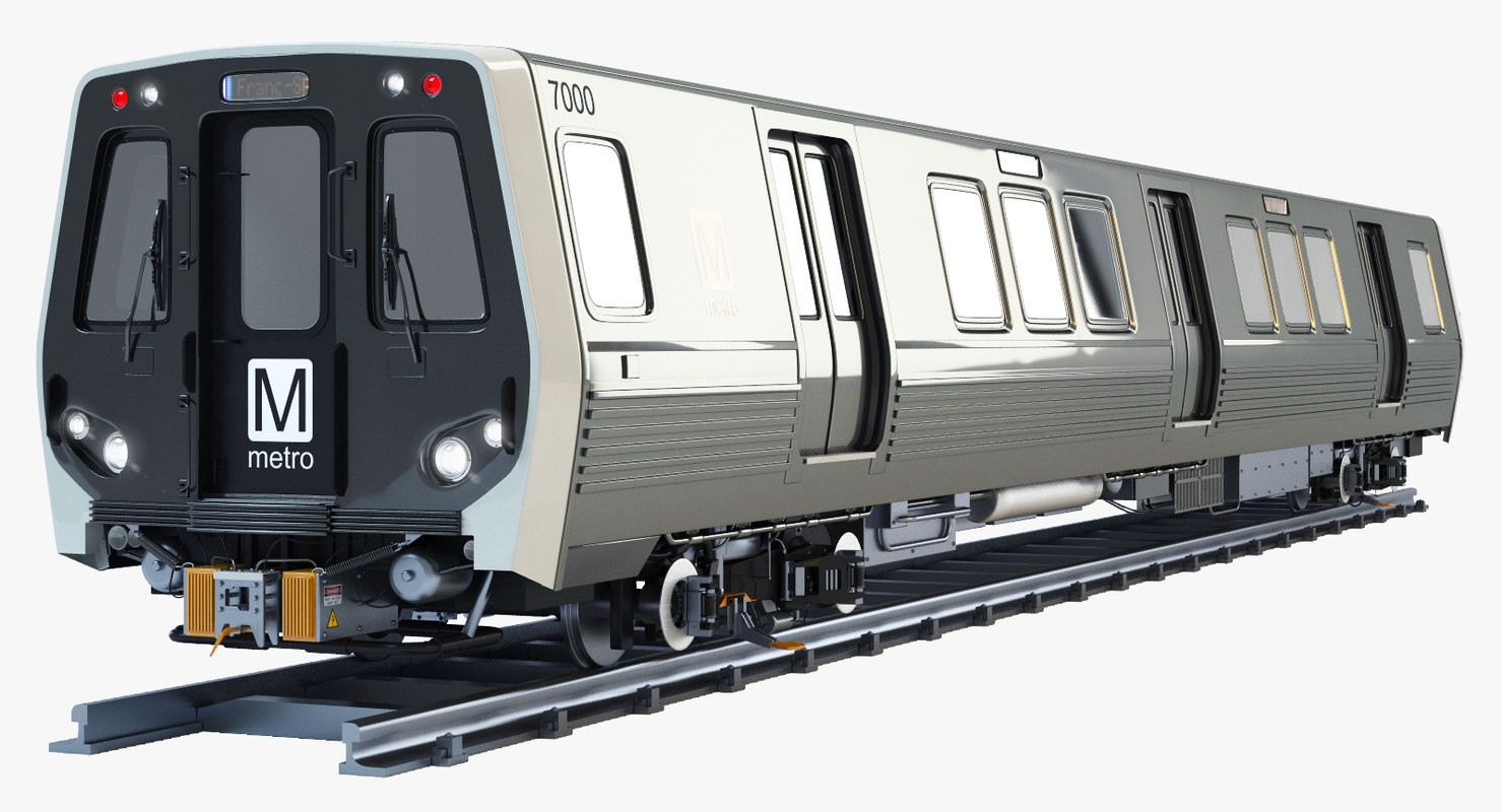 wmata 7000 metro train 3d model