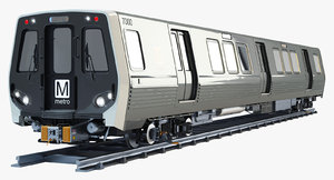 3d model wmata 7000 metro train