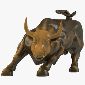 3d model wall street bull