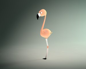3d beautifull flamingo