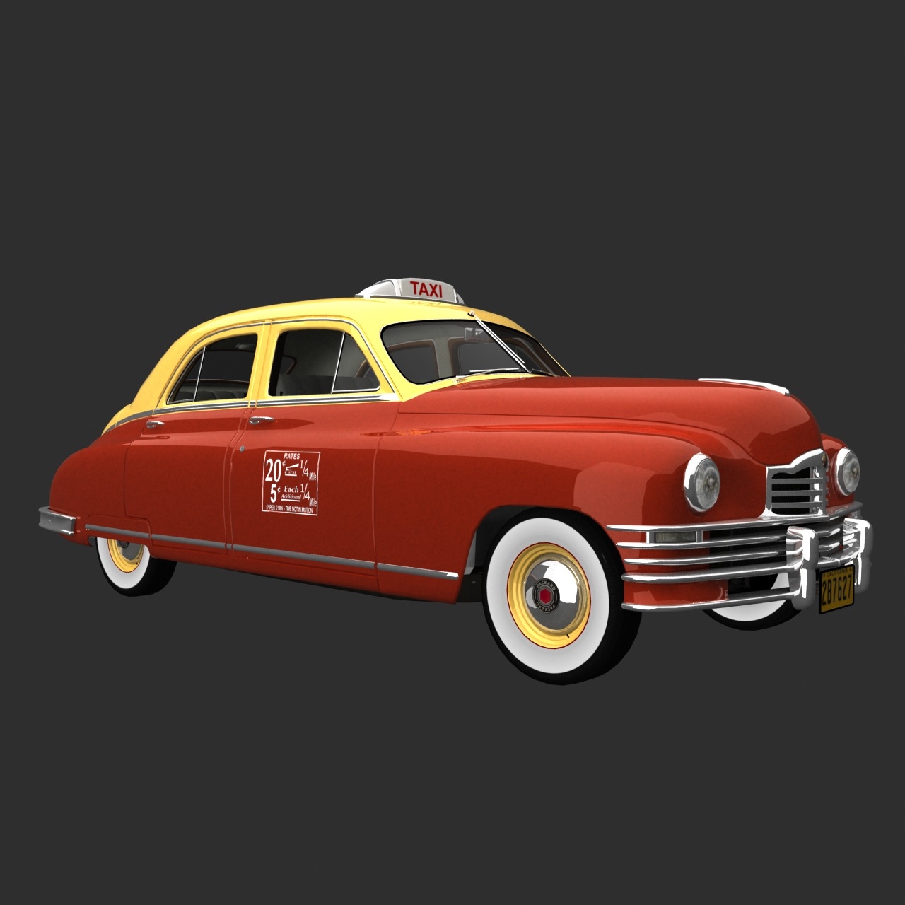 packard 1948 taxi cab obj