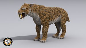 max saber-toothed smilodon feline
