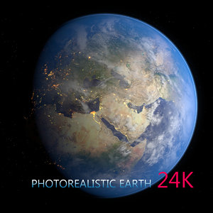earth day night 3d c4d