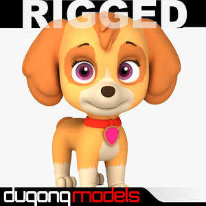 max dugm08 rigged cartoon dog