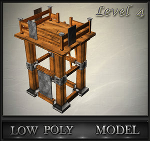 wood tower lvl 4 3d model