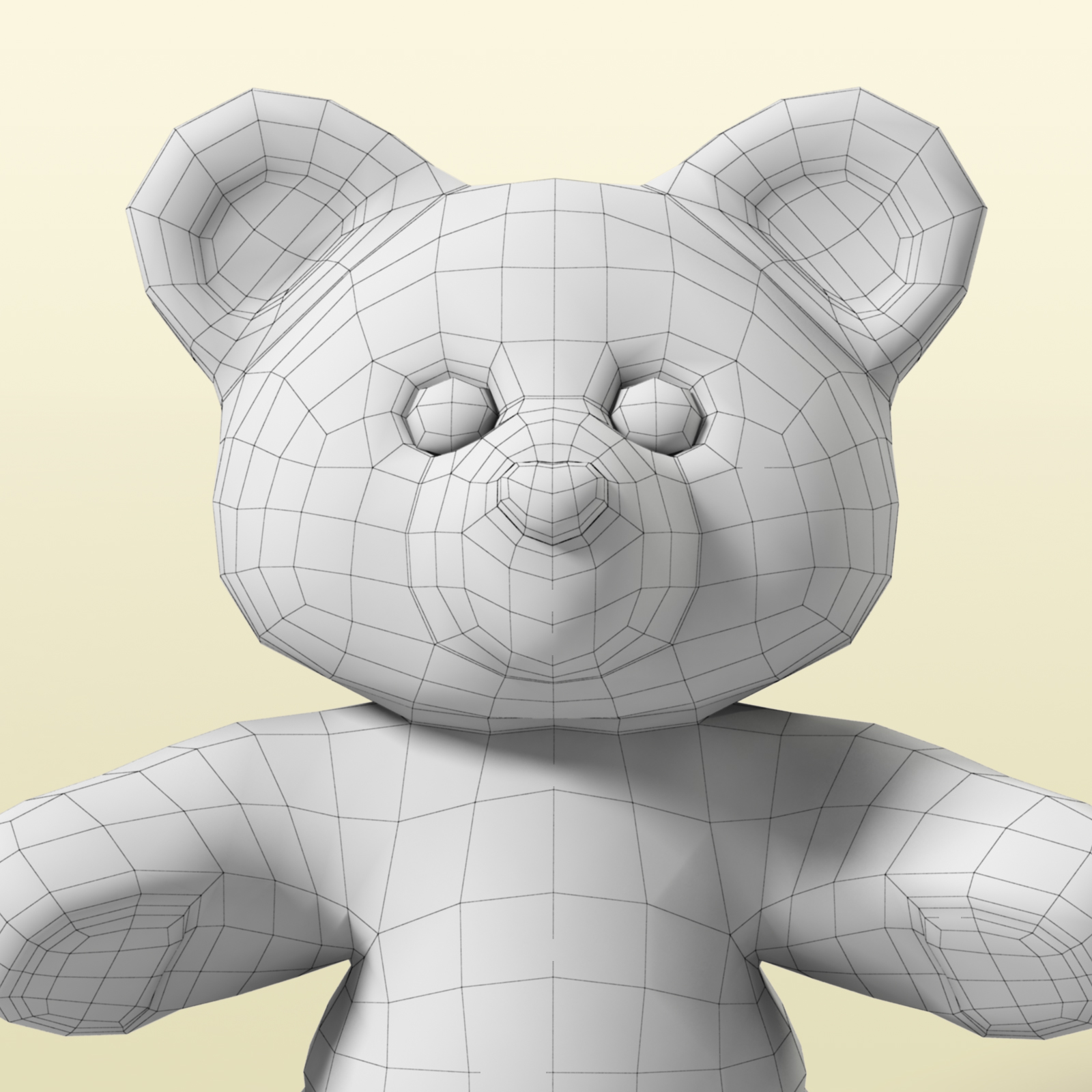 teddy bear plush 3d model