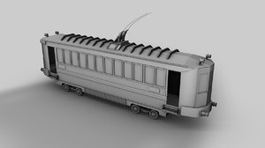3d tram tramway model