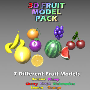 3d model fruit set games