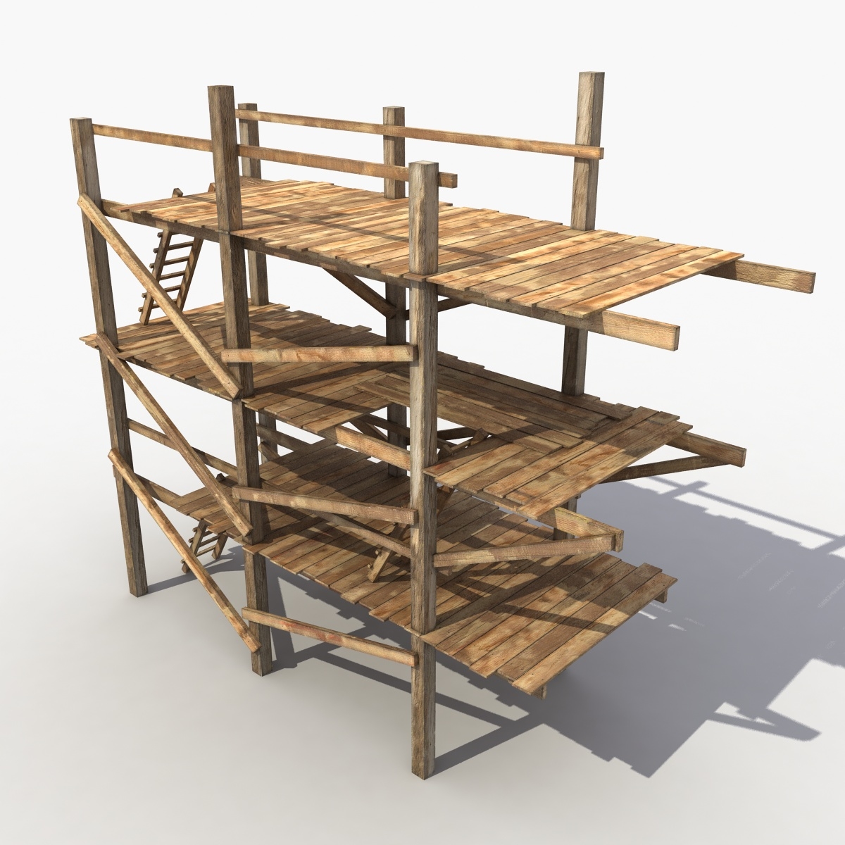 老木脚手架33d模型