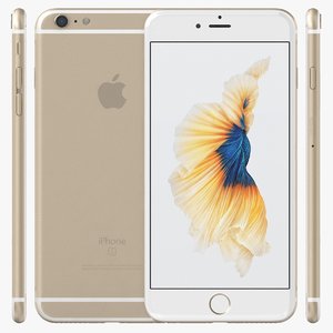 3d 3ds apple iphone 6s gold