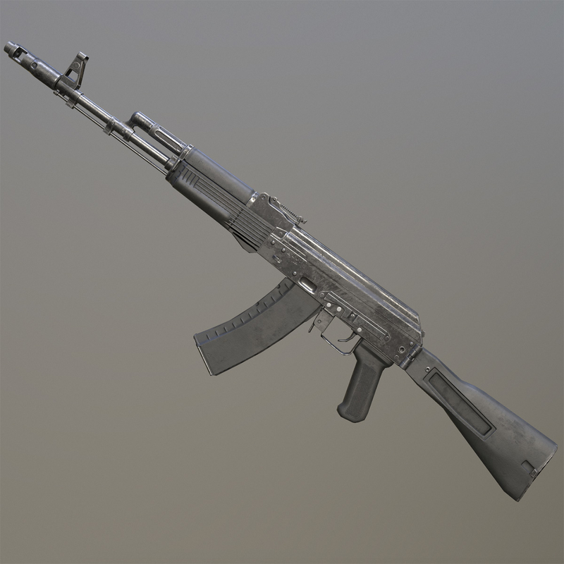 c4d kalashnikov ak-74m assault rifle