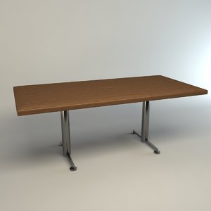3d wooden table box model