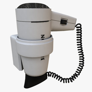 3ds max realistic hotel style hair dryer
