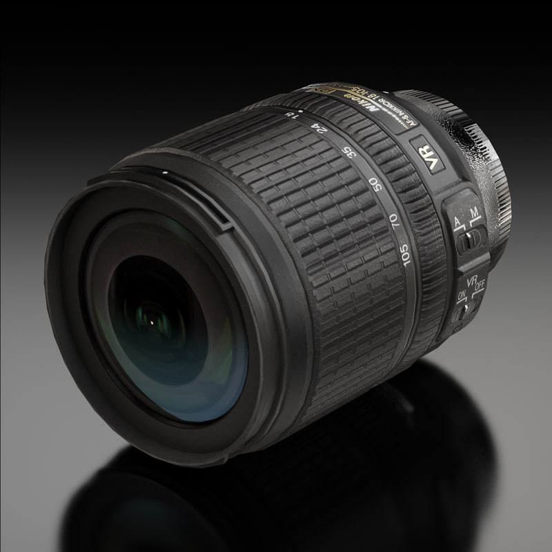3d model of nikon af s dx nikkor
