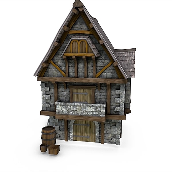 medieval merchant s shop obj